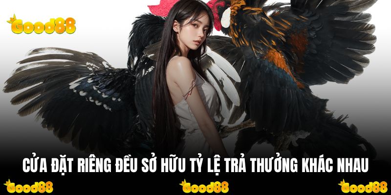 Cửa đặt riêng đều sở hữu tỷ lệ trả thưởng khác nhau